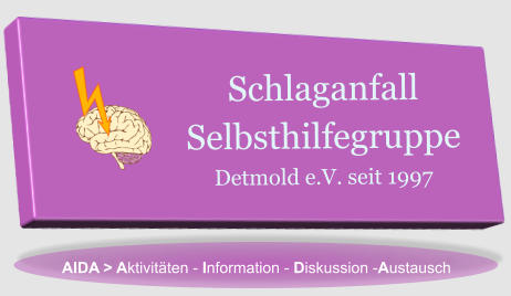 Schlaganfall  Selbsthilfegruppe Detmold e.V. seit 1997 AIDA > Aktivitäten - Information - Diskussion -Austausch