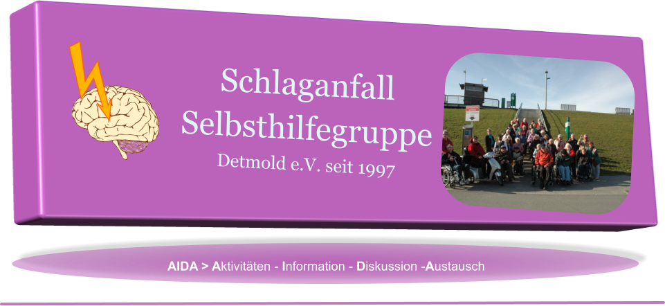 Schlaganfall  Selbsthilfegruppe Detmold e.V. seit 1997 AIDA > Aktivitäten - Information - Diskussion -Austausch