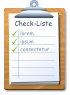Check-Liste lorem ipsum consectetur